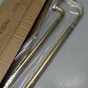 Double Curtain Rods Warm Gold,Room Darkening Drapery Rod for 28-48 Inches,Adjustable 3/4 Inches Front and 5/8 Inches Back Quality Metal Rod for Window,Wrap Around Design