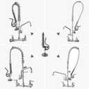 Pre Rinse Sprayer Commercial Sink Sprayer Head,1.42GPM Spray Valve Dish Spray Nozzle with Ergonomic Handle, Commercial Faucet Parts for Commercial Kitchen Sink,Chrome Finished, Gray