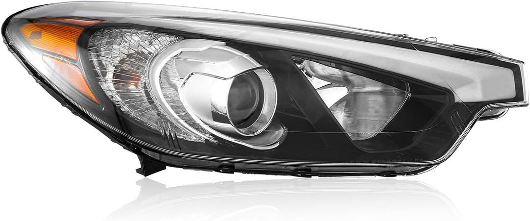TODO Headlight w/Bulbs Compatible with 2014 2015 2016 Forte Forte5, Passenger/Right Side, NOT Fits LED DRL Models