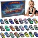 HousesAid Advent Calendar 2025-24 Days Pull-Back Alloy Cars Christmas Countdown Calendar,Stocking Stuffer for Boys&Girls,24 Days Toy Cars Kids Christmas Countdown Advent Calendar