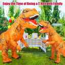 viwzon Inflatable Dinosaur Costume Adult&Kid, Blow Up Trex Costume for Parties Cosplay Funny Inflatable Suit, Kids Size