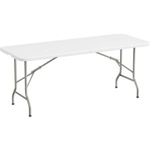 Elevon Folding Table, 8 Feet Heavy Duty Fold-in-Half Utility Table Indoor Outdoor for Camping, Picnic, Party