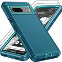 Pilaru for Google Pixel 7 Case,Pixel 7 Case with 2Pcs HD Screen Protector, Military Grade 3 in 1 Shockproof/Dustproof/Drop Proof Military Grade Protective Cover for Pixel 7-Green