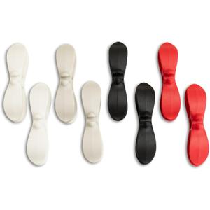 CORDSY Appliance Cord Wrap - Adhesive Cord Wrapper for Appliances - Stick-On Bundler for Appliance Cords (Pack of 8, Black, Red, & White)