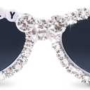 JUSTOTRY Birthday Girl Sunglasses - Birthday Decorations Accessories Outfit Pink Gifts for Women (Silver, M)