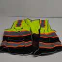 JKSafety 9 Pockets Hi-Vis Fluorescent Color Mesh Reflective Safety Vest for Men Women | Chaleco de seguridad para hombres y mujeres (100-Yellow-Black 4XL)