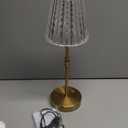 SAIWEYA Cordless Table Lamp, 5000mAh Rechargeable Battery Operated Portable Lamp, Dimmable+3 Colors LED Touch Control, Vintage Crystal Lamp For Bedroom, Kitchen, Bar, Office