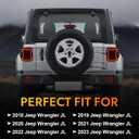 SINYATO LED Tail Lights for Jeep Wrangler JK & JKU 2018-2023, Smoked Lens Red Clear Lens Replacement Assembly, Brake Stop Turn Reverse Lights, Plug and Play Upgrade from Halogen (Smoked)