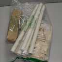 LAMIT Beige Linen Curtains 60 Inch Length for Kitchen, Light Filtering Short Drapes Bronze Grommet Window Treatment Panels for Bedroom/Small Windows, 2 Panels, 34 x 60 Inch