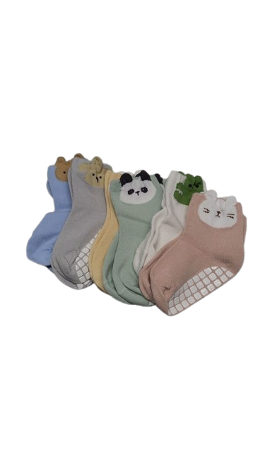 Baby Non Slip Ankle Socks with Grippers for 0 Months-7 Years Old Walking Socks
