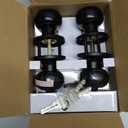 CML Hardware Entry Door Knob with Lock and Key, Keyed Different, Exterior Door Lock Sets for Front/Back Door, Round Ball Handle, Matte Black, 2 Pack