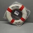 Welcome Aboard - Nautical Decorative Life Ring Buoy - Home Wall Decor - Nautical Decor - Decorative Life Ring Preserver