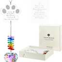 Dog Memorial Gifts, K9 Dog Memorial Crystal Suncatcher, Pet Loss Gift, Pet Sympathy Remembrance Bereavement Gifts (Color-Pet Paw)