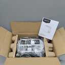 Amazon Basics 2 Slice Toaster, With 6 Browning Settings, Extra Wide Slots For Bagels and Special Breads, Removable Easy-to-Clean Crumb Tray, Cancel/Defrost/Bagel Buttons, 900W, Black & Silver