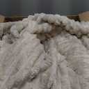 BEDELITE King Size Blanket for Bed, 300GSM Soft & Warm Fleece Blanket, Decorative and Giftable Striped Linen Blankets for Women, Men, 108"x90"