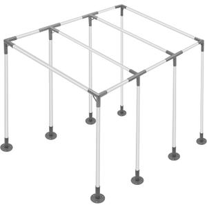 8 Leg Carport KitsSlant Roof Canopy Fitting Kit with 1-3/8" ID, Galvanized Steel Carport Connectors, shed Frame kit DIY Project, 19x17x8 inches