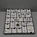 GUOER 2025 Wooden Advent Calendar, 13 Inch Christmas Advent Calendar with 25 Large Drawers, Christmas Countdown Calendar, Premium Wood Hand Painted Refillable Advent Cute Holiday Decoration (Black)