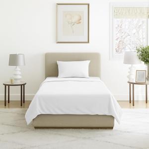Lavish Home Brushed Microfiber Sheet Set, Twin, White