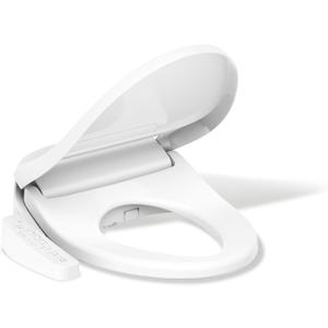 Kohler PureWash E580 Round Bidet Toilet Seat, White, Quiet-Close Lid Prevents Slamming, Self-Cleaning Wand, Adjustable Water Pressure with Multiple Cleansing Options