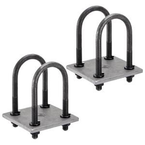 SPARKWHIZ 2000lbs Trailer U Bolt Kits for 1-3/4" Round Trailer Axle, 4-1/4" Long U Bolts, U Bolts Dia. 3/8",1 Pack
