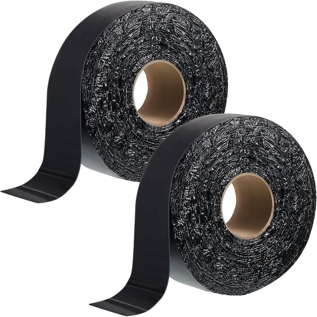 Fabbay 2 Rolls 3.15 Inch Asphalt Crack Filler Tape Asphalt Tape for Driveway Repair Joint and Crack Sealer for Tarmac Parking Lot Roof Cement Road, 50 Feet Each Roll