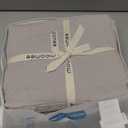 MooMee Bedding Sheet Set 100% Washed Cotton Linen Like Textured Breathable Durable Soft Comfy (Solid Off White, King)