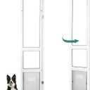 Large Dog Door for Sliding Glass Door - Right Open Amount from Inside - Overall Size: 81 3/4 Inch x 16 1/8 inch, Flap Size: 11.5"(W) x 16.5"(H)