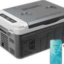EUHOMY 12 Volt Refrigerator, 12 Quart Compressor Electric Cooler APP Control, Car Fridge 12/24V DC & 120-240V AC, Car Refrigerator -4~68, Portable Freezer for RV, Travel, Camping