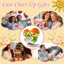 Handmade Positive Crochet Color Heart Gifts with Inspirational Card - Emotional Support Crochet Animals Birthday Anniversaries Christmas Office Gifts for Women Men Friend Coworker