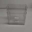 mDesign Plastic Deep Kitchen and Pantry Organizer Storage Bin with Handles for Cabinet, Fridge, Freezer - Food Storage Containers for Snacks, Yogurt Pouches or Fruit, Ligne Collection, 2 Pack, Clear