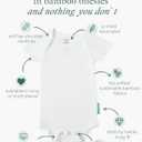 PurComfy Supersoft Short Sleeve Baby Bodysuits, Premium Bamboo Rayon Bodysuit Unisex Boy Girl (18-24 Months, Cream (6-pack))