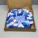 15 Inch Hanukkah Wreath for Front Door, Blue and White Mesh Chanukah Wreath with Happy Hanukkah Sign, Handmade Winter Holiday Door Decoration for Home Indoor Outdoor Party Decor