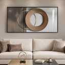 Horizontal Framed Modern Abstract Wall Art for Living Room, 40x20 Inch