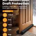 Everlasting Comfort 2 Sided Door Draft Stopper for Bottom of Door - Keeps Cold Air in & Heat Out, 100% Sound Proofing Strip Gap Filler, Quick Install Noise Blocker Sweep for Home - Fits 30"- 36" W
