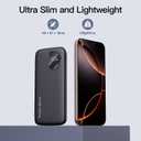 2026 2-Pack 10000mAh Portable Charger with Built in Cables, Travel Essential Battery Pack, 4 Outputs 2 Inputs Slim Power Bank with Cord Wires for iPhone 17/16/15/14, Samsung Galaxy S23/22