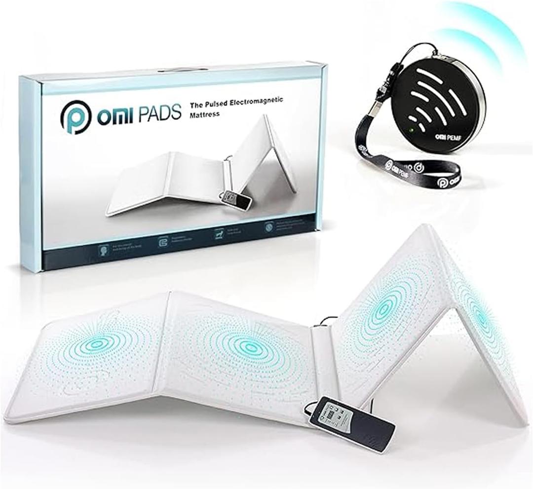 OMI Magnetic Field Therapy Mat - Full Body Mat for General Wellness, Stress, Relaxation & Boosted Energy Levels, Magnetic Field Therapy with Controller & Portable Medallion Device