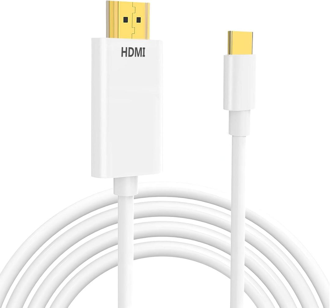 USB C to HDMI Cable 4K 60Hz High Speed Type C to HDMI Adapter for TV Monitor Projector USBC Digital AV Thunderbolt 3/4/5 Compatible with iPhone 17 16 15, Galaxy and More USB-C Device 6FT (White)