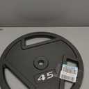 Signature Fitness Cast Iron Plate Weight Plate for Strength Training and Weightlifting, Olympic or Standard, Multiple Sizes (Standard (1-Inch Center))