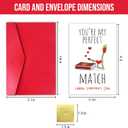 3 x Perfect Match Valentines Day Card for Girlfriend Wife, Naughty Valentines Day Gift for Women Her, Hilarious Gay Card for Valentine (Match) (#10)