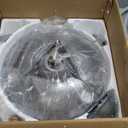 42" Retractable Ceiling Fan with Lights and Remote,Invisible LED Rings Fandeliers Modern Chandelier Ceiling Fans with 3 Color 6 Speed for Kitchen BedroomChrome