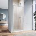 Pivot Swing Shower Door 36in.D x 72 in. H| Shower Door with 1/4 in. Clear Tempered Glass| Pivot Shower Door | Sliver (Shower Base Not Included)
