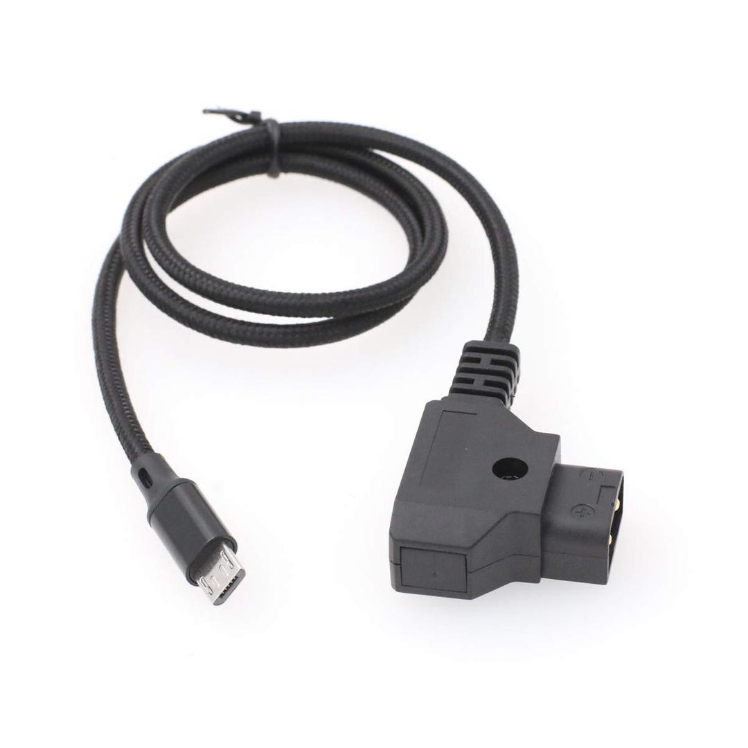 Nucleus Nano Focus Motor Power Cable P-TAP D-tap to Micro USB 14.8V 50cm for Tilta V-Mount