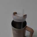 STANLEY Quencher H2.0 Tumbler with Handle and Straw 40 oz | Flowstate 3-Position Lid | Cup Holder Compatible for Travel | Insulated Stainless Steel Cup | BPA-Free | Almond Rose