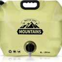 Collapsible 8L Water Storage Bag, BPA-Free Portable Folding Water Jug with Adjustable Faucet, Leakproof Emergency Water Bag for Camping, Hiking, Riding, Outdoor Sport (1, Beige)