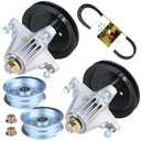 BOSFLAG 2 Pack 918-06991 Deck Spindle with 756-05034A Pulley 954-04060C Belt Replaces Troy Bilt 918-06991 Spindle Assembly Troy Bilt Spindle Assembly 918-06991 Deck Spindle 918-06991