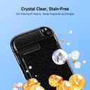 2 x JEMDO Clear Glitter Protective Case Compatible with Nintendo Switch 2 Only (2025), Slim Shockproof Cover with Soft TPU Joy-Con Shells & Hard PC Back, Anti-Yellowing