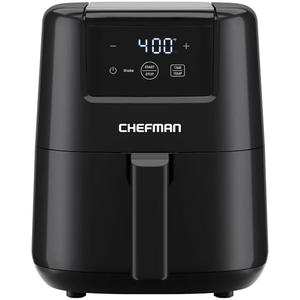 CHEFMAN 2 Qt Mini Air Fryer – Digital Space-Saving Compact Air Fryer with Nonstick and Dishwasher Safe Basket, Quick & Easy Meals in Minutes, Features Digital Timer and Shake Reminder – Black