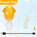 2 x BUSOHA Dancing Octopus Toy Electric Crawling Octopus Music Toys with Light Up and Smart Sensor,Gift for New Mom,Friend,Family,Yellow