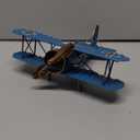 Large 8.5'' Hang Retro Airplane, Home Decor Ornament Art, Office Desktop Decoration, World War I German Wings Aircraft Model, WW1 (Deep SkyBlue)