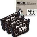 BeOne 200XL Black Remanufactured Ink Cartridges Replacement for Epson 200XL T200XL Compatible with Epson Expression Home XP-200 XP-300 XP-400 XP-410 Workforce WF-2520 WF-2530 WF-2540 Printer (3 Black)